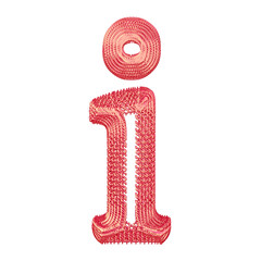 Symbol made of pink dollar signs. letter i © oleg
