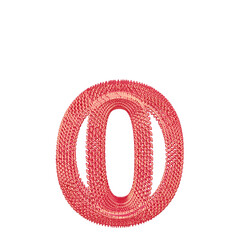 Symbol made of pink dollar signs. letter o © oleg