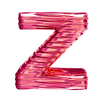 Pink symbol with ribbed horizontal. letter z