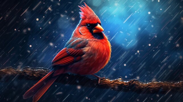 Beautiful cardinal bird northern male baltimore oriole photography image AI generated art