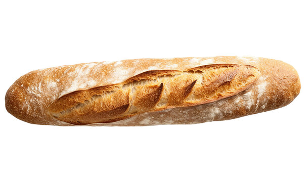 A loaf of bread isolated on transparent or white background, png