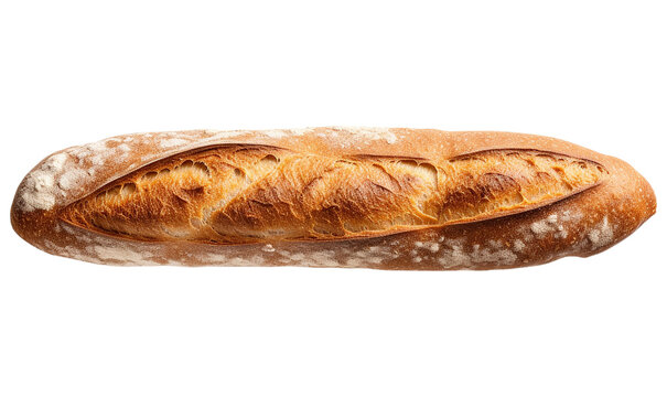 A loaf of bread isolated on transparent or white background, png