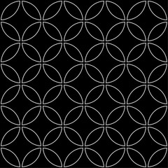 Fototapeta premium Seamless geometric pattern. Black and white abstract background. Trendy texture for print, textile, fabric, packaging.