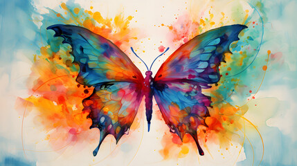 beautiful alcohol ink butterfly