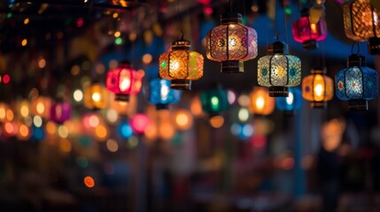 Diwali Lanterns in the Night