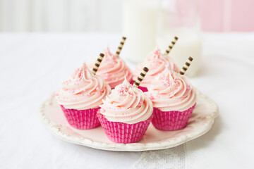 Pink cupcakes