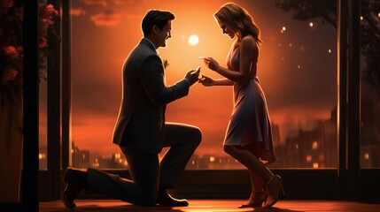 An unforgettable proposal moment on Valentine's Day