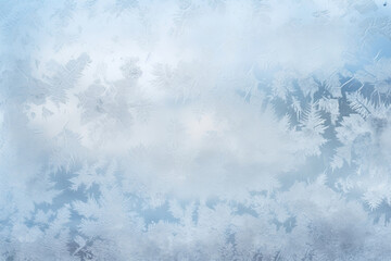 Frost patterns frosting over a blank canvas of snow, creating a mesmerizing abstract design.