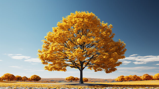 beautiful yellow tree photo