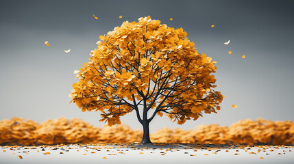 beautiful yellow tree photo - Powered by Adobe