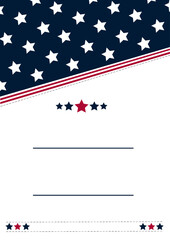 Presidential election 2024 banner design with us flag concept