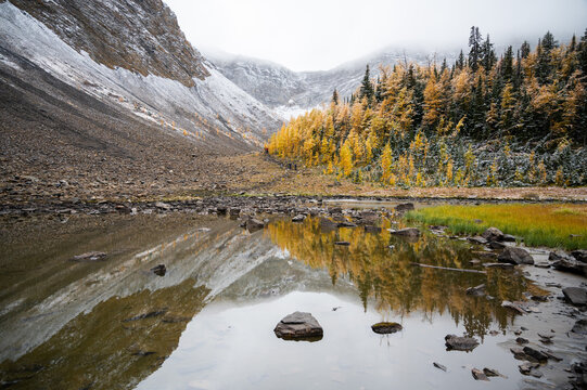 Autumn hike in Canadian Rockies