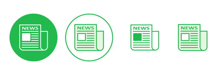 Newspaper icon set. news paper vector sign