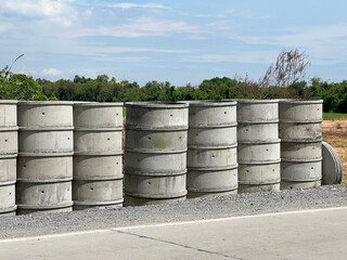 a stack of barrels for storage