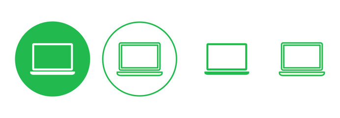 Laptop icon set. computer icon vector