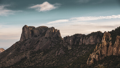 Casa Grande Peak and Ridgeline of Chisos Mountains