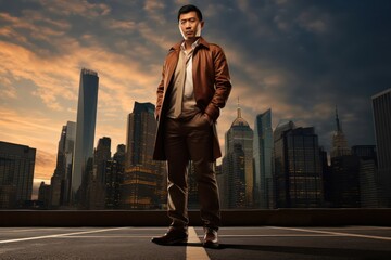 Asian Male Undercover Agent Industry Lifestyle Setting Generative AI