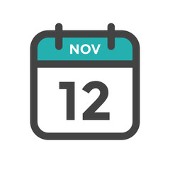 November 12 Calendar Day or Calender Date for Deadlines or Appointment