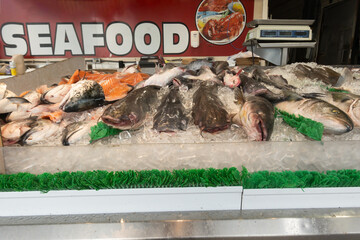 Frozen Fish at the Warf Seafood Market in Washington, DC