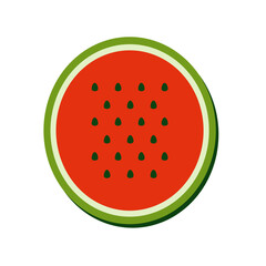 Water melon Vector Flat Illustration