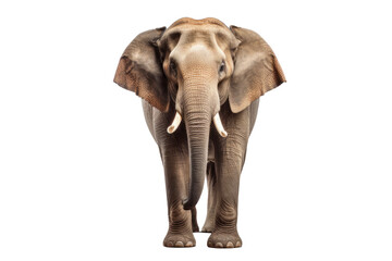 Obraz premium Elephant standing - Thailand. Full-length image of an Asian elephant standing on transparent background