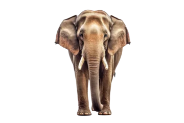 Foto op Aluminium Elephant standing - Thailand. Full-length image of an Asian elephant standing on transparent background © JKLoma