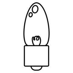 Lamp Bulb Hand drawn Line art