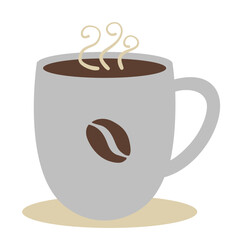 Hot Coffee Mug Vector Illustration