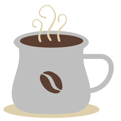 Hot Coffee Mug Vector Illustration
