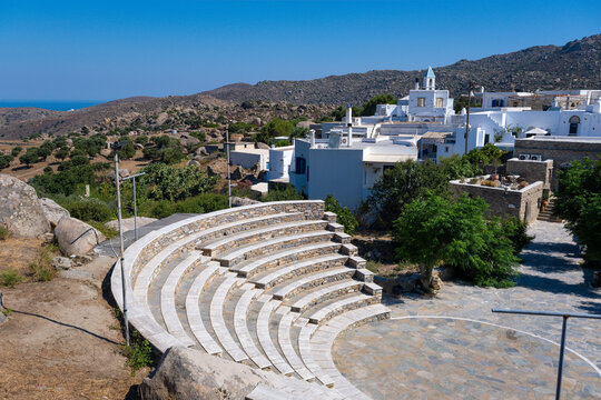 A stone-built amphitheater situated in Volax, Tinos, Greece