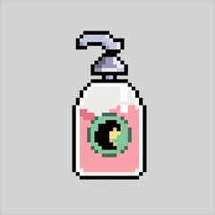 Pixel art illustration Shampoo. Pixelated Shampoo. Shampoo Bottle pixelated for the pixel art game and icon for website and video game. old school retro.