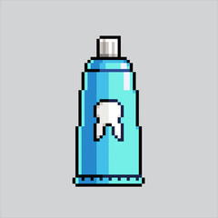 Pixel art illustration Toothpaste. Pixelated Tooth paste. Toothpaste pixelated for the pixel art game and icon for website and video game. old school retro.