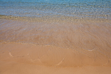Tropical beach with sea sand on summer vacation.