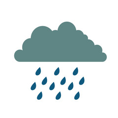Rain Icon isolated on grey background Vector Illustration 