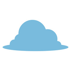 Blue Cloud Cartoon Vector Illustration