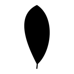 Black Icon Leaf Vector Illustration 