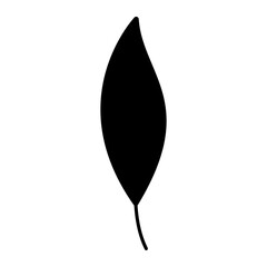 Black Icon Leaf Vector Illustration 