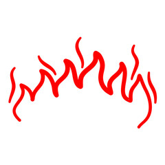 Fire and flames outline icon vector illustration