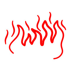 Fire and flames outline icon vector illustration