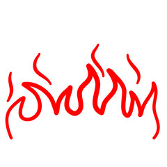 Fire and flames outline icon vector illustration