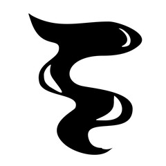 Naklejka premium Smoke Smell Silhouette Vector Icon Silhouette