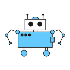 Character Robot Vector Illustration 