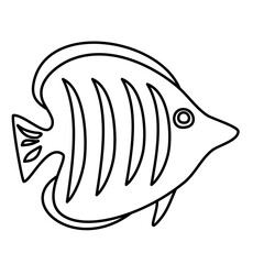 Lines Fish Vector Illustration Hand Drawn 