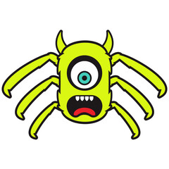Cute Monster Vector Illustration 