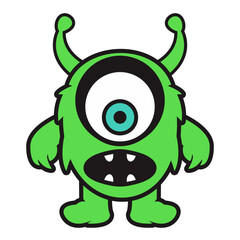 Cute Monster Vector Illustration 