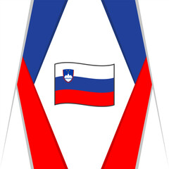 Slovenia Flag Abstract Background Design Template. Slovenia Independence Day Banner Social Media Post. Slovenia Design
