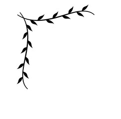 Corner Border Floral Vector 