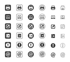 contact and web icon set. Website set icon vector. for computer and mobile