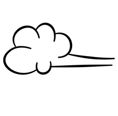 Cloud Cartoon Icon Lines Vector Illustration 