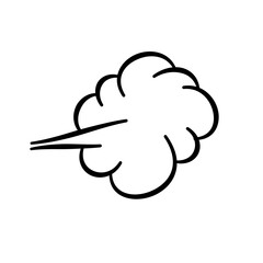 Cloud Cartoon Icon Lines Vector Illustration 
